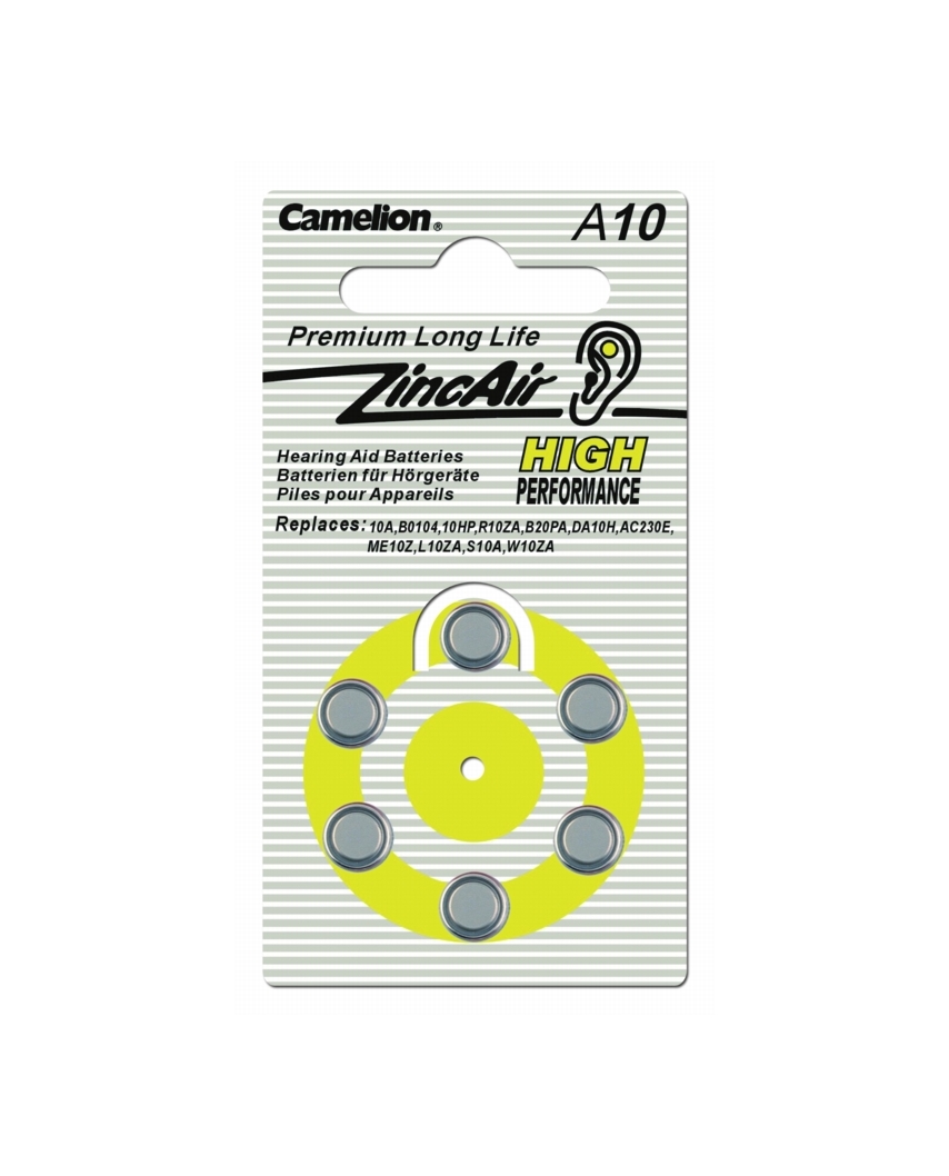 *Camelion ZA10 BL-6 (бат-ка для слуховых аппаратов, 1.4 V)(6/60)