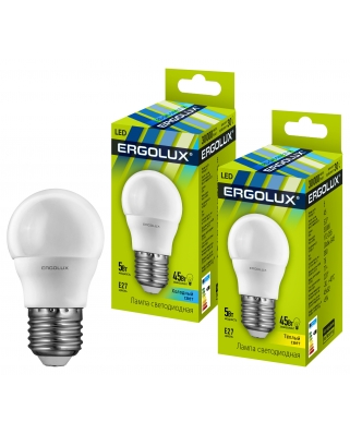 Ergolux LED-G45-5W-E27-3K (Эл