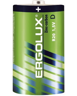 Ergolux R20 SR2 (R20SR2, батарейка,1