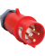 IEK Вилка переносная силовая ССИ-014 3Р+РЕ 16А 380В красный IP44 MAGNUM (1/10/100) PSN02-016-4
