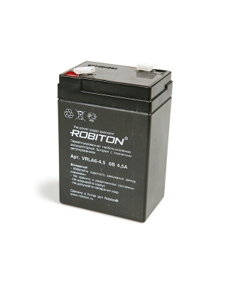 Robiton VRLA6V-4.5Ah-S ( аккумулятор ) 70х47х100мм(20)