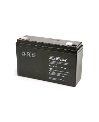 Robiton VRLA6V-12Ah ( аккумулятор ) 151х50х94мм(10)