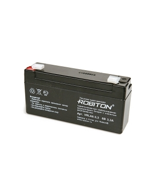 Robiton VRLA6V-3.3Ah ( аккумулятор ) 134х35х61мм(20)