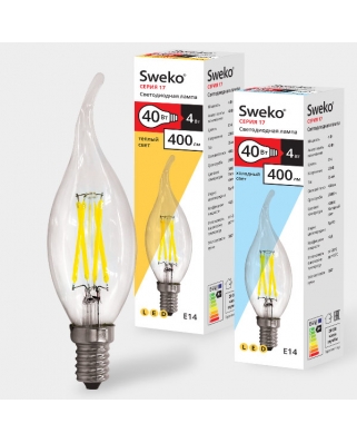 Sweko 17 серия 17LED-C35-5W-230-4000K-E14-TCLСветодиодная лампа