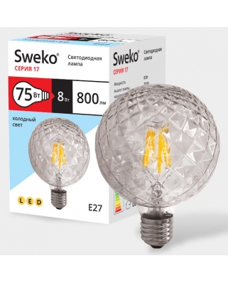 Sweko 17 серия 17LED-G95-8W-230-4000K-E27-CRCLСветодиодная лампа
