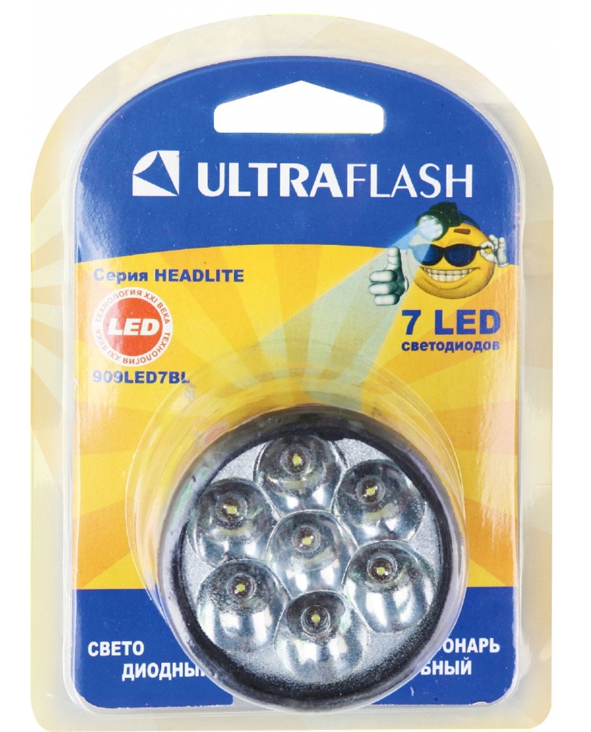 Ultraflash 909LED7BL (фонарь налобн