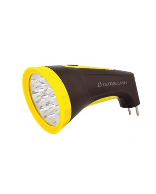 Ultraflash LED3815M (фонарь аккум 220В, черн/желт, 15 LED, 2 режима, SLA, пластик, коробка) 5\40