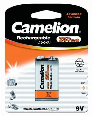 Camelion 9V-250mAh (12)Ni-Mh BL-1 (ак,9В)(12)-240