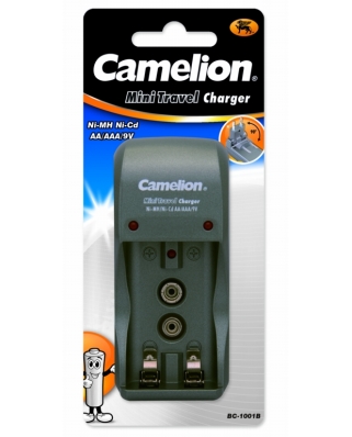 Camelion BC 1001A (32) titanium(Зар.ус-во для 2хAA, AAA или 1x9V, 200мА, складная вилка, таймер )
