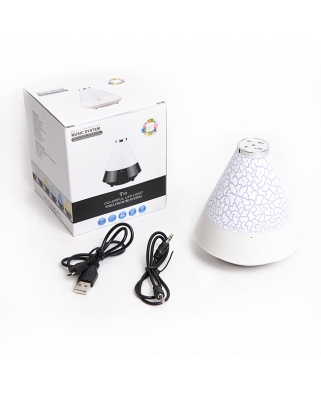 Колонка Bluetooth T12, FM, 2 режима св, разъем для microSD карты, 5В, 3Вт, АКБ 700mAh