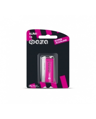 ФАZА Super Alkaline 6LR61 BL-1 9V (алкалин