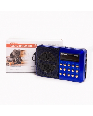 Радиоприемник "Сигнал РП-222", бат. 3*АА (не в компл.), 220V, акб 400мА/ч, USB, SD, дисплей