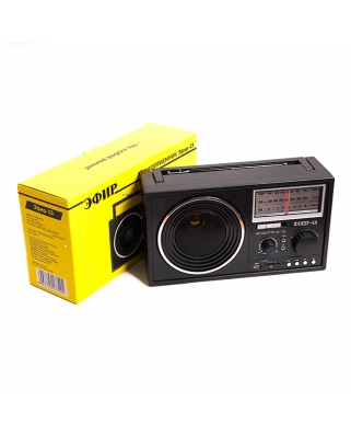 Радиоприемник "Эфир-13", бат. 4*R20 (не в компл.), 220V, USB, SD, microSD, AUX