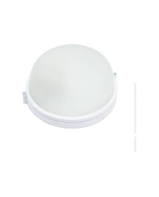 Apeyron Светильник влагозащ,круг белый,алюминий,рас-ль стекло,IP54,E27,60Вт,130С