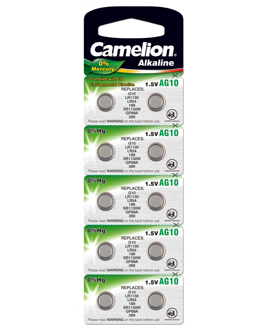 Camelion G10 BL-10 Mercury Free (AG10-BP10(0%Hg),