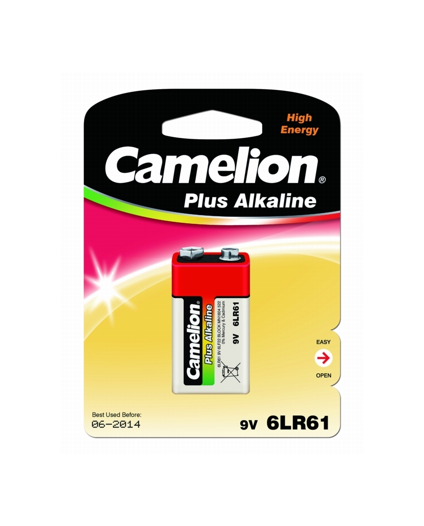 Camelion 6LF22 Alkaline BL-1 (батарейка,9В) (6LR61) (12/192)