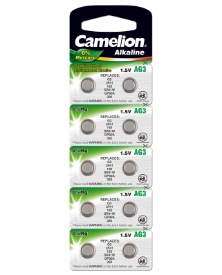 Camelion G3 BL-10 Mercury Free (AG3-BP10(0%Hg), 3