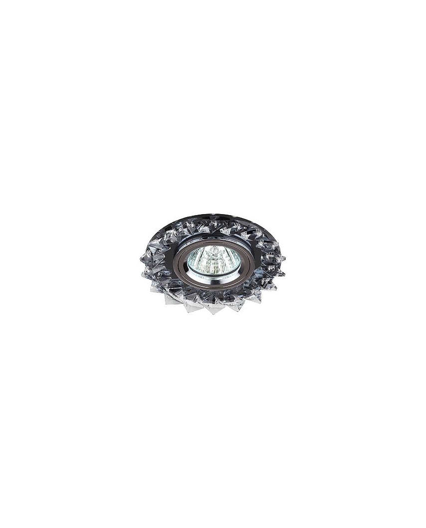 DK44 BK/WH/CH Светильник ЭРА декор "острые кристаллы" MR16,12V, 50W, черный/прозрачный/хром (1/100)