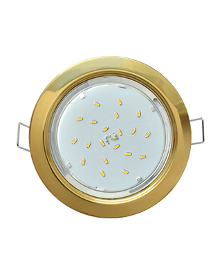 Ecola GX53 H4 220V GX53 золото 38х106 мет встраиваемый FG53H4ECB