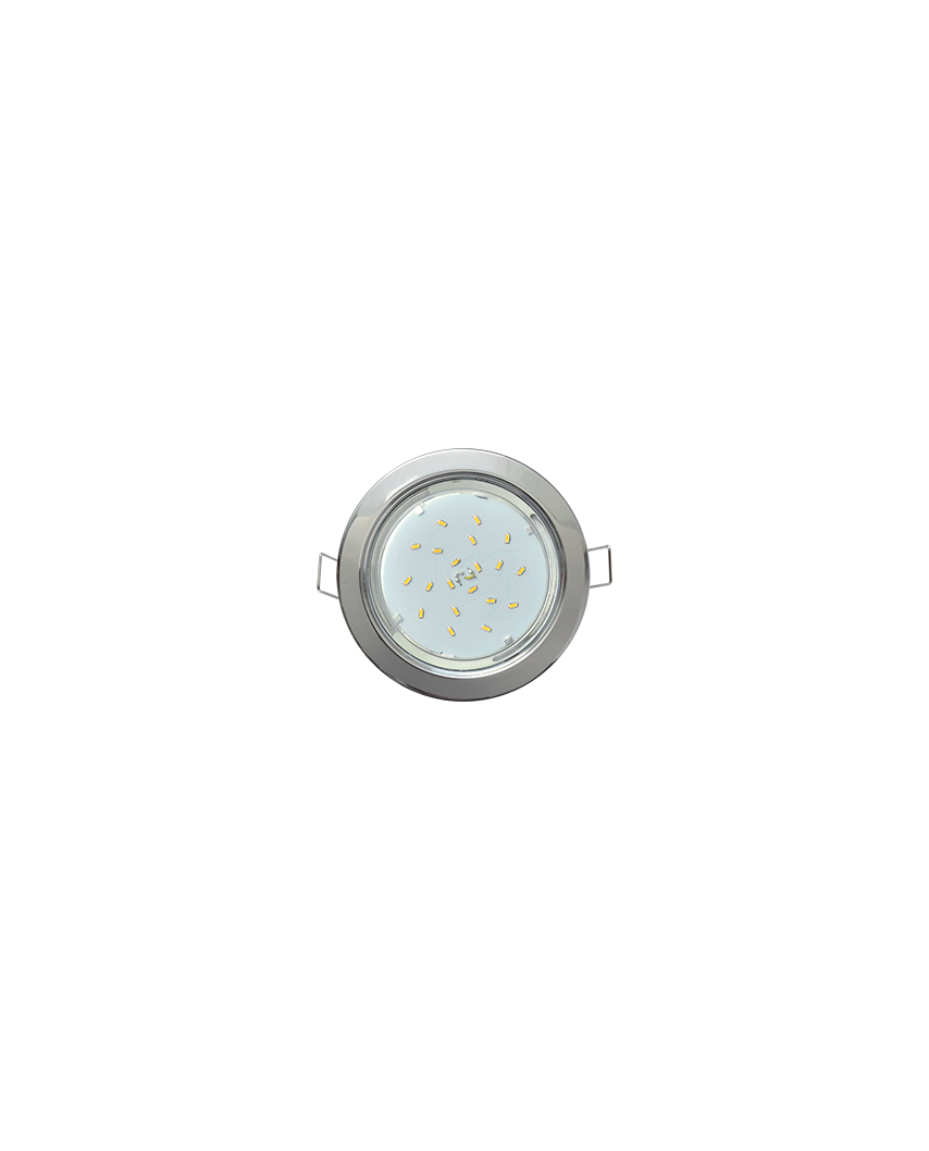Ecola GX53 H4 220V GX53 хром 38х106 метал встраиваемый (без лампы) FC53H4ECB