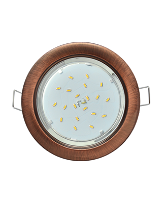 Ecola GX53 H4 220V GX53 чернёная медь 38x106 метал встраиваемый FP53H4ECB