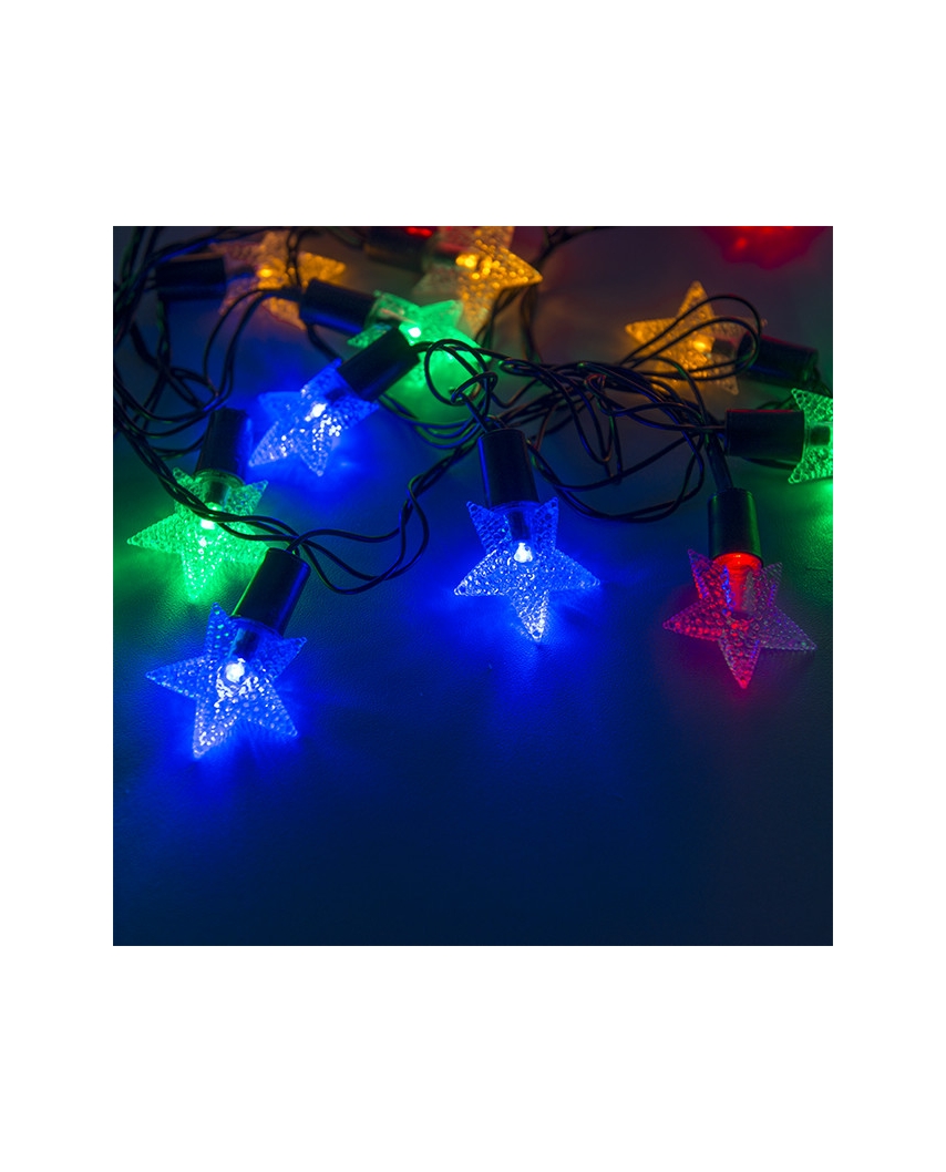 Гирлянда светодиодная "Звездочки", SE-STARS-540M, 5M, 40 LED, мульти (4цв