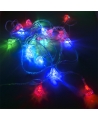 Гирлянда светодиодная "Кристаллики", SE-CRYSTALS-320M, 3M, 20 LED, мульти (3 цв), прозрачный шнур
