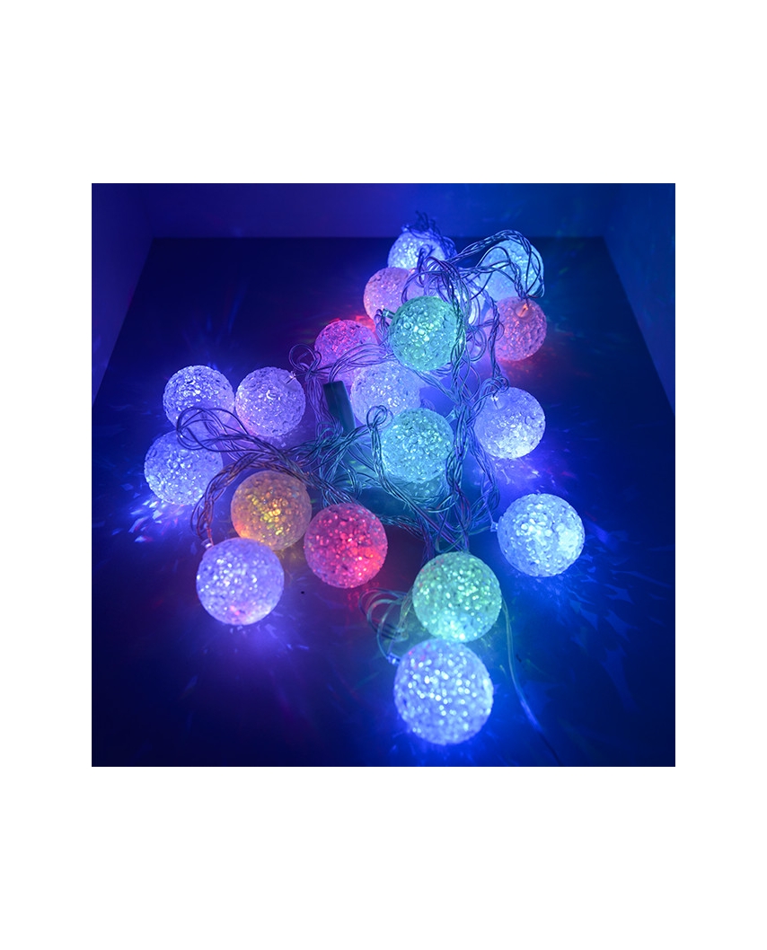 Гирлянда светодиодная "Снежок", SE-SNOW-320M, 220В, 20 LED, мульти (7цв