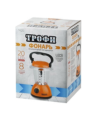 Трофи TK20 Фонарь Акку 4V2Ah, 20xLED, ЗУ 220V, кар