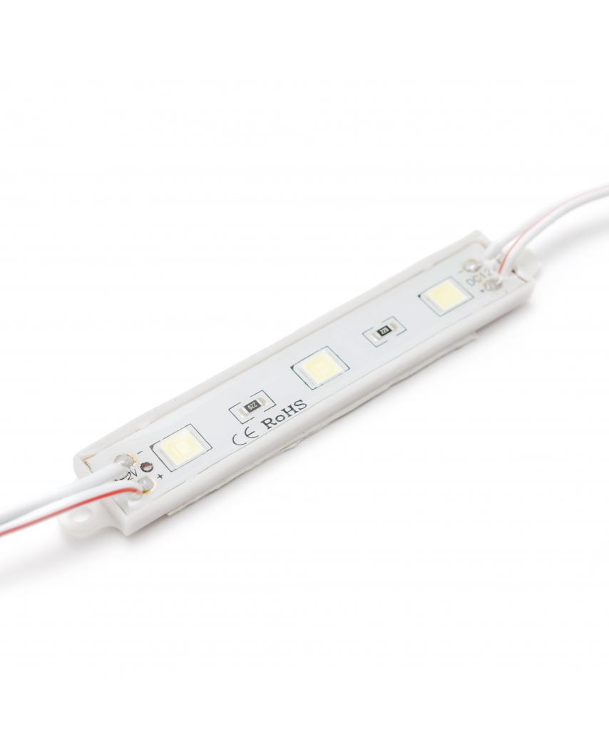 Apeyron Модуль светодиодный, 12В, 0,72 Вт, 3*smd 5054, 30Лм/д, IP65, 6500 К, силиконовая зал 02-06