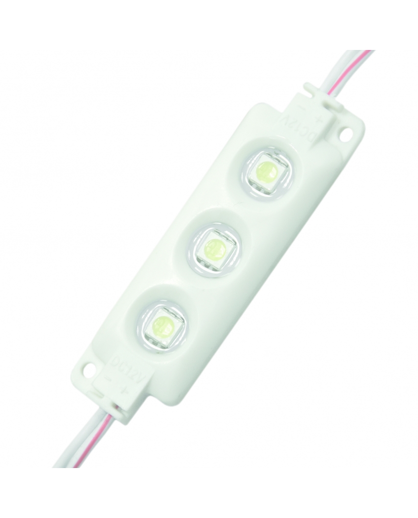 Apeyron Модуль светодиодный, 12В, 0,72 Вт,3*smd5050, 22Лм\д, IP67, 6500 К,,силиконовая зал 02-04