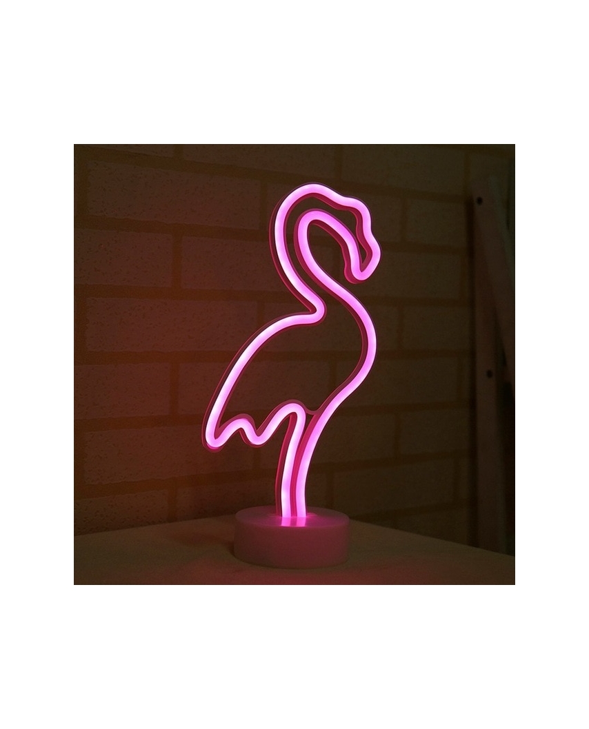Apeyron Светодиодный настольный неоновый светильник "Фламинго",3Вт, питание 3*АА 12-69