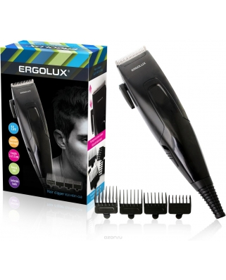 ERGOLUX ELX-HC01-C48 черный (машинка для стрижки волос, 15Вт, 220-240В)