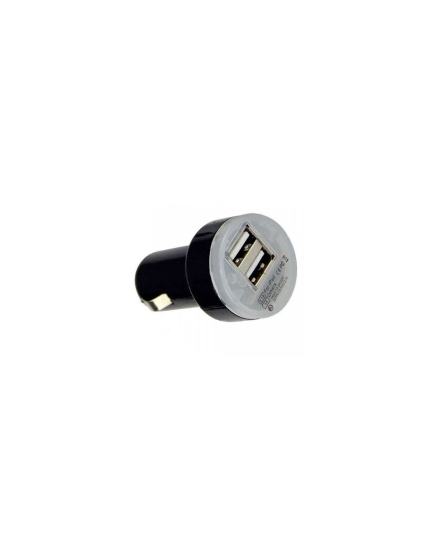 Автозарядка в прикуриватель 2хUSB с индикацией (АЗУ) (1 000+2100mA) черная 18-1190