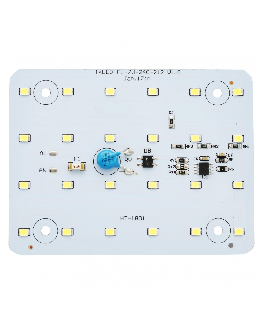 Apeyron Плата светодиодная 220 В, 7Вт, SMD2835, 600Лм, 70*76мм, прямоугольная 02-11