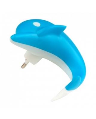 DTL-301-Дельфин/Blue/4LED/0,5W Светильник-ночник. Без выключателя. Блистер