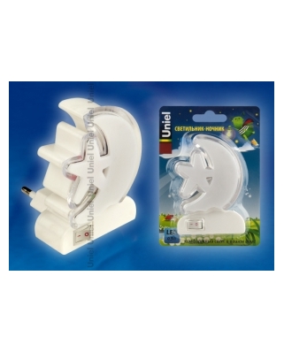 DTL-301-Месяц со звездочкой/RGB/4LED/0,5W Светильник-ночник. Без выключателя. Блистер