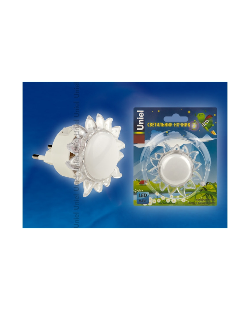 DTL-308-Подсолнух/RGB/4LED/0,5W Светильник-ночник. Выключатель на корпусе. Блистер