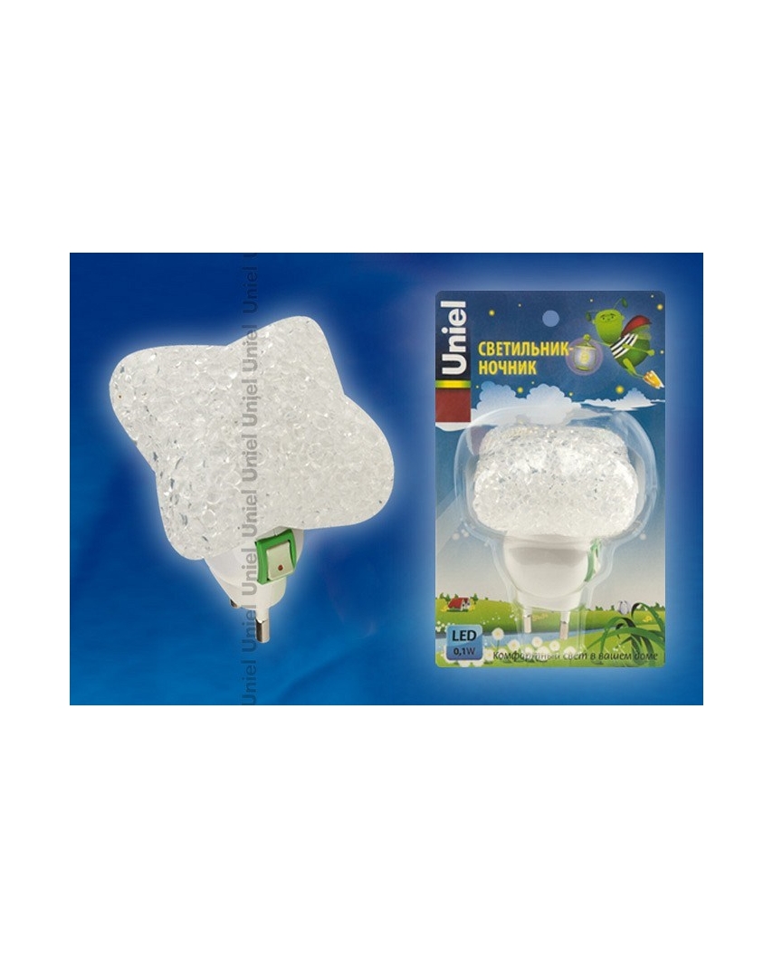 DTL-309-Звездочка/WHITE/1LED/0,1W Светильник-ночни