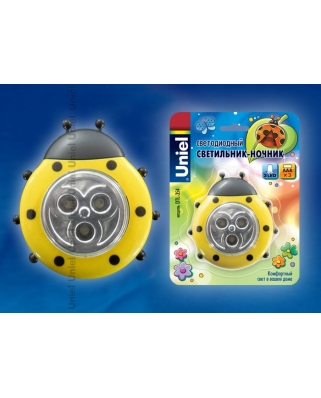 DTL-354 Божья Коровка/Yellow/3LED/3AAA Cветильник-