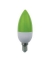 Ecola candle LED color 2,6W 220V E14 Green свеча Зеленая матовая колба 103x37 C4TG26ELB