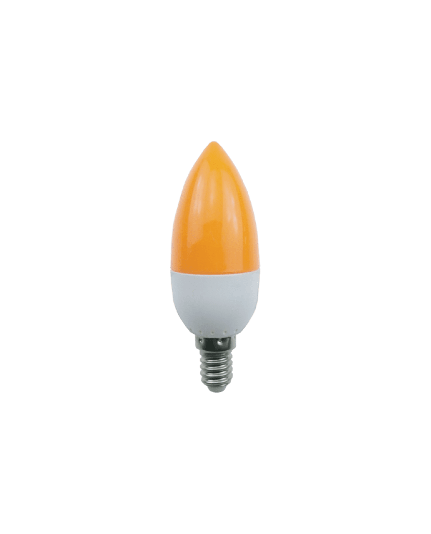 Ecola candle LED color 2,6W 220V E14 Yellow свеча Желтая матовая колба 103x37 C4TY26ELB