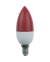 Ecola candle LED color 6,0W 220V E14 Red свеча Красная матовая колба 103x37 C4TR60ELY
