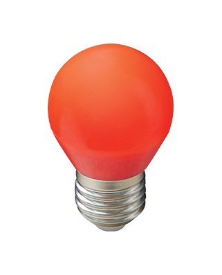 Ecola globe LED color 5,0W G45 220V E27 Red шар Красный матовая колба 77x45 K7CR50ELB