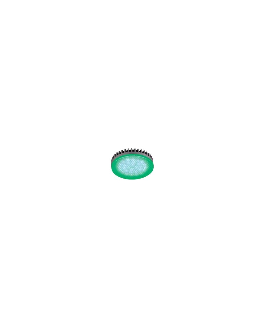 Ecola GX53 LED color 8,0W Tablet 220V Green Зеленый матовое стекло (композит) 28x74