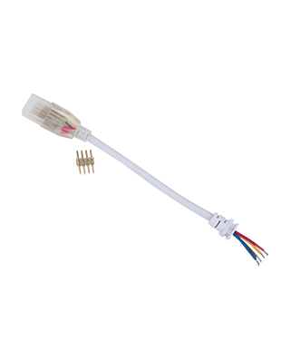 Ecola LED strip 220V connector кабель RGB 150мм с муфтой и разъемом IP68 для ленты RGB 16x8