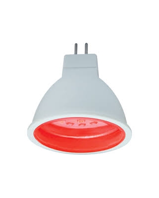Ecola MR16 LED color 4,2W 220V GU5.3 Red Красный (насыщенный цвет) прозрачное стекло (композит) 