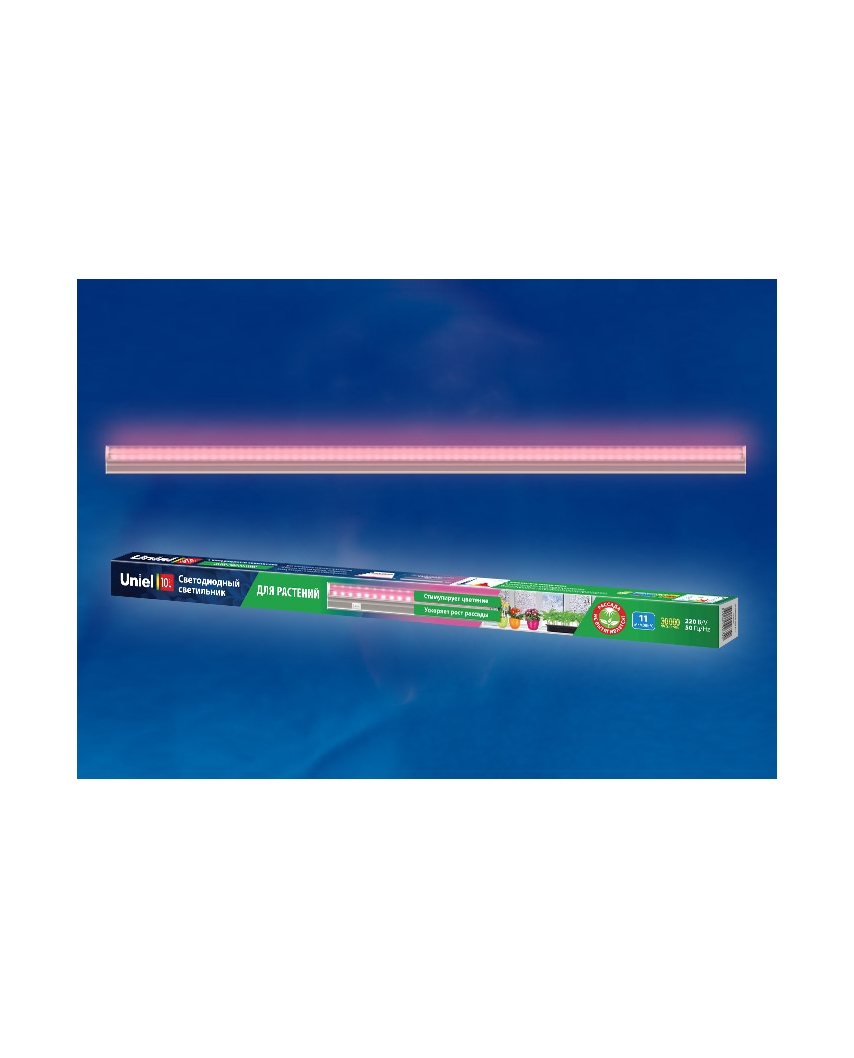 Uniel ULI-P20-10W/SPSB IP40 WHITE Свет для растений светодиодный линейный, 550мм, выкл. на корпусе,р