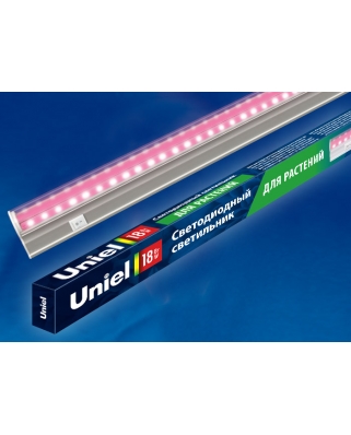 Uniel ULI-P20-18W/SPSB IP40 WHITE Свет для растений светодиодный линейный, 550мм, выкл. на корпусе, 