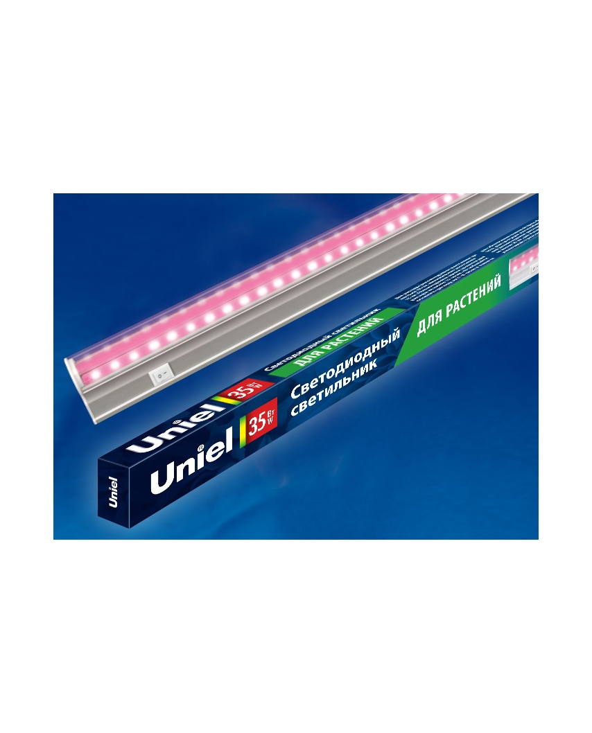 Uniel ULI-P21-35W/SPSB IP40 WHITE Свет для растений светодиодный линейный, 1150мм, выкл. на корпусе.